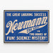 Vintageposter Newmann The Great - Vetenskap och mysterium på scen — inramlat konstverk på väggen
