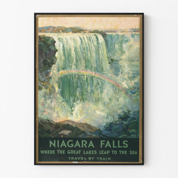 Vintageposter av Niagarafallen för väggdekoration