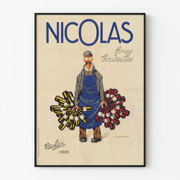 Vintageposter Nicolas Fines Bouteilles Nectar Leverantör