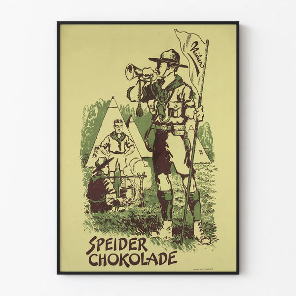 Vintageposter Nidar Speider Chokolade väggdekoration