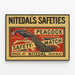 Vintageposter Nitedal's Safeties med Påfågel - Retro Väggdekoration — inramlat konstverk på väggen