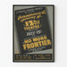 Vintageaffisch teater No More Frontier - Retro väggdekoration