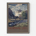 Vintageposter av landskapet Norge sommar fjäll och fjord