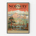 Vintageposter Norge – Landet av Midnattssolen