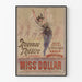 Vintageposter Miss Dollar Nouveau Théâtre Paris väggdekoration