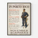 Vintage dekorativ poster - Kampanj i Porto Rico - November Scribner's