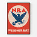 Väggposter NRA-medlem Vi gör vår del vintage röd och blå