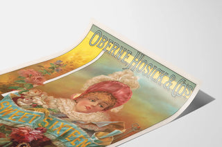 Vintageposter för tvål Sweet Sixteen Oberne Hosick & Co