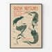 Vintageposter Ocean Sketches - Illustration av sjöjungfru och fiskar