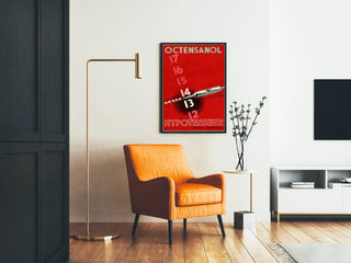 Vintageposter för Octensanol Hypotensiv Dekoration för Vägg