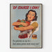 Vintage poster för väggdekoration « Of Course I Can »
