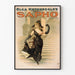 Vintageposter av Olga Nethersole Sapho av Clyde Fitch
