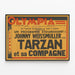 Vintage filmposter Tarzan på Olympia i Cannes — inramlat konstverk på väggen