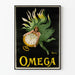 Vintageaffisch Omega fickur väggdekoration