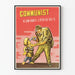 Vintage anti-kommunist propagandaposter