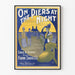 Vintage poster "On the Piers at Night" - Retro väggdekoration