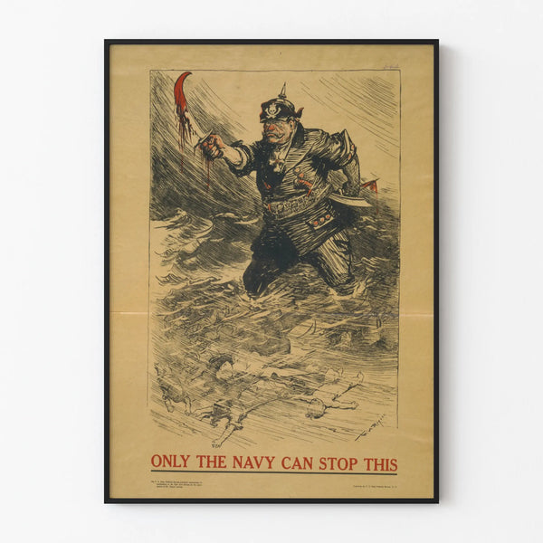 Vintage amerikansk marinpropagandaposter
