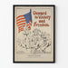 Vintageposter « Framåt mot seger och frihet » med soldater och amerikansk flagga