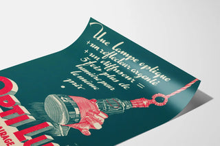 Vintageaffisch Opti Lux - Dekorativ poster för energisnål lampa