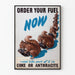 Vintageposter med ekorrar och kol som väggdekoration