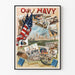 Vintage marinposter från Amerika Our Navy dekorativ