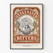 Vintageposter för syresatt bittermedicin mot feber och astma