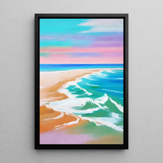 Tableau Coloré – Vagues Pastel