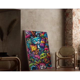 Tableau Pop Art - Jungle Féline | Reproduction Tableau Décoration murale affiche copie