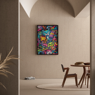 Tableau Pop Art - Jungle Féline | Reproduction Tableau Décoration murale affiche copie