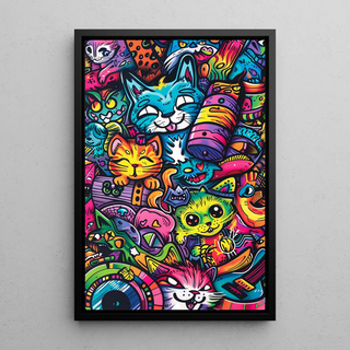 Tableau Pop Art - Jungle Féline | Reproduction Tableau Décoration murale affiche copie