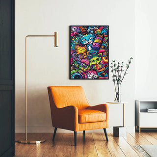 Tableau Pop Art - Jungle Féline | Reproduction Tableau Décoration murale affiche copie