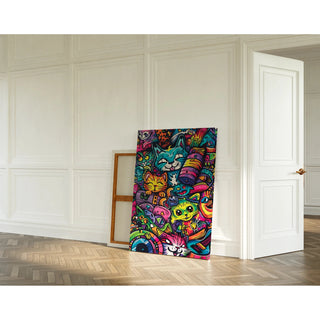 Tableau Pop Art - Jungle Féline | Reproduction Tableau Décoration murale affiche copie