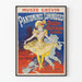 Vintageposter av ljusnande pantomimer på Grévin-museet, optiskt teater
