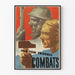 Vintageposter av Ton Travail Combats - Engagerad väggdekoration