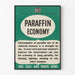 Vintageaffisch med paraffinsparande för väggdekoration