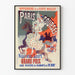 Vintageposter Paris Loppmarknad Hippodrom Porte Maillot