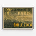 Vintageposter Paris av Émile Zola - Konstnärlig väggdekoration — inramlat konstverk på väggen