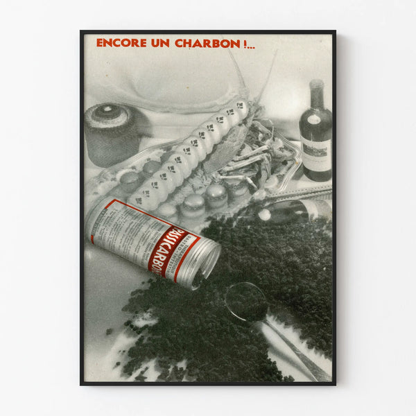 Vintage reklamposter Passi Charbon för retro väggdekoration