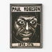 Porträttposter Linoleumsnitt Paul Robeson 1898-1976