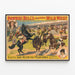 Vintageposter Wild West Pawnee Bill - Westernflickor och Señoritas till häst — inramlat konstverk på väggen
