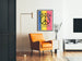 Poster Peace Love retrofärgad för väggdekoration vintage
