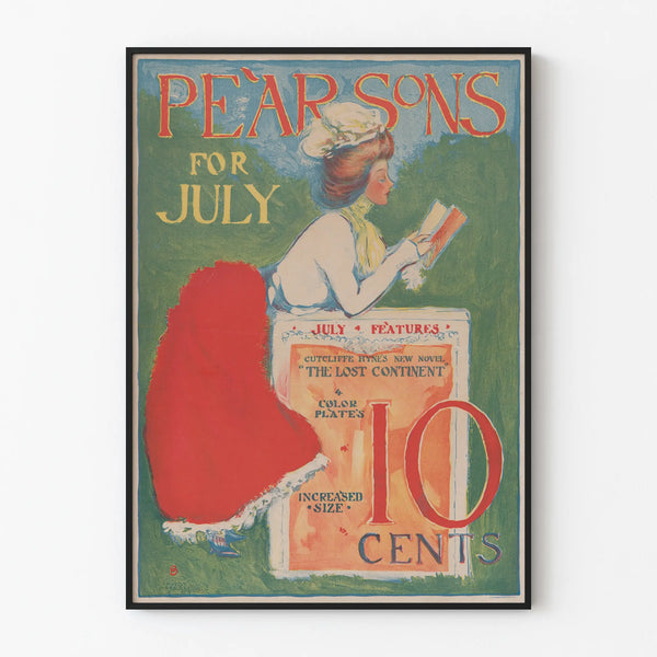 Vintageposter Pearsons för juli stil art déco