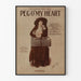 Vintageposter "Peg O'My Heart" med porträtt och gammal skrift