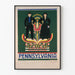 Dekorativ poster av kostymer och hantverk från tyskarna i Pennsylvania