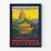 Vintage väggdekorationsposter Washington Pennsylvania Railroad