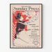 Vintageposter Philadelphia Sunday Press 1896 - Patriotisk väggdekoration