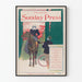 Vintageposter Philadelphia Sunday Press utgåva den 10 november 1895