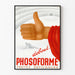 Vintageposter Phosoforme retro väggdekoration