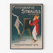 Vintageposter av fotografi Strauss Rotterdam för väggdekoration