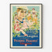 Vintageposter med Picking Peaches med Harry Langdon och badande kvinnor från 1920-talet
